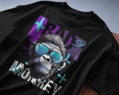 Bad Monkey Oversized Chest Graphic Printed